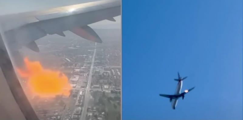 Lángnyelvek csaptak fel a hajtóműből, amikor az American Airlines repülőgépe kényszerleszállásra kényszerült - nézd meg a videót!